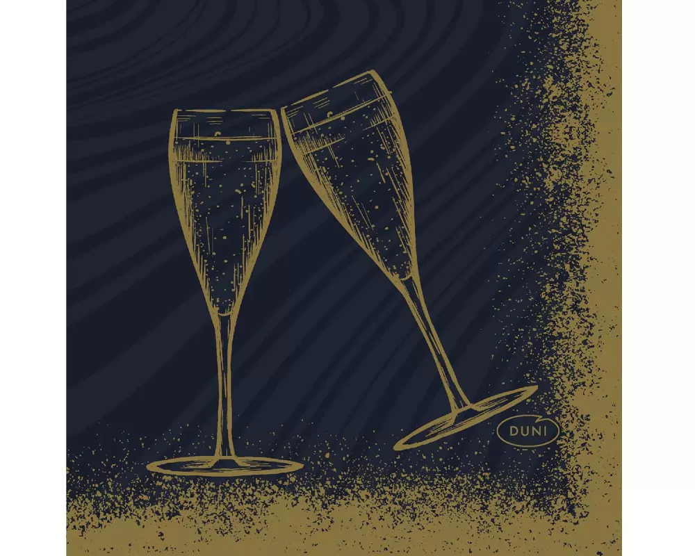 Duni Servietten Bio DSF, Sparkly Cheers, 20 x 20 cm, 180 Stück