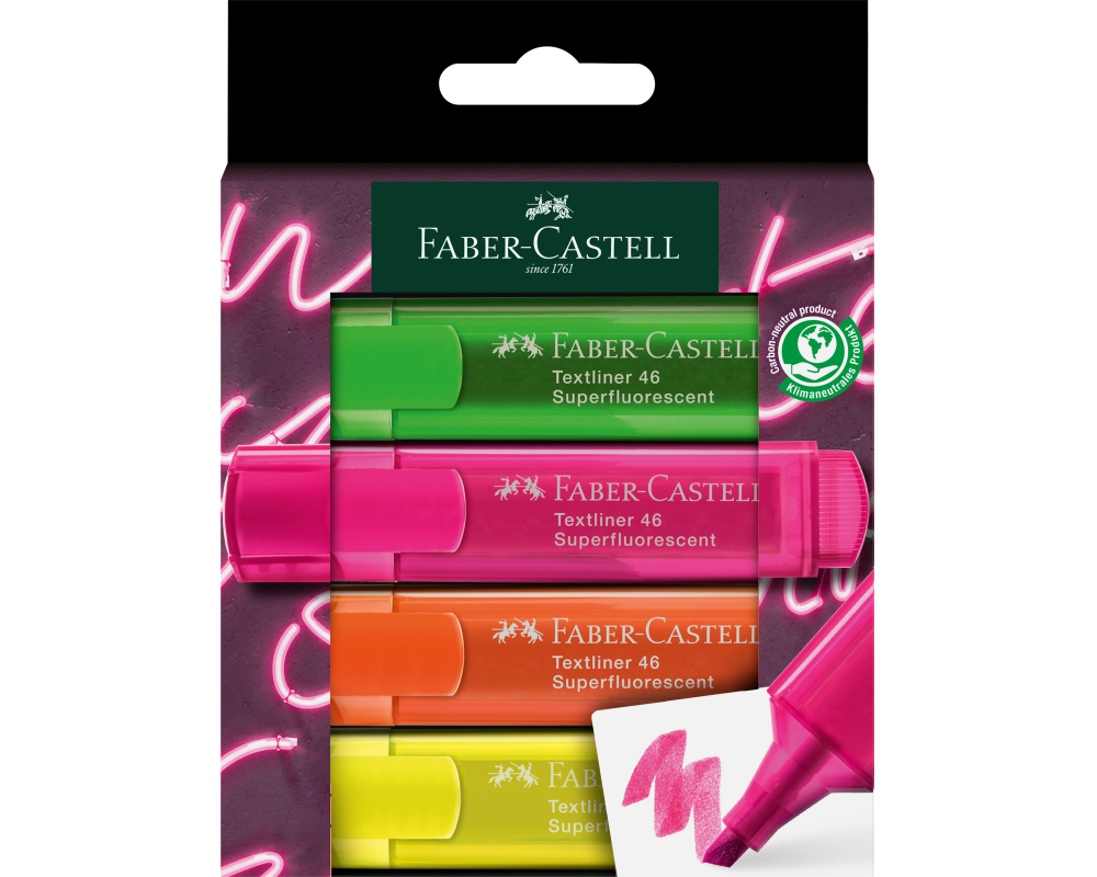 FABER-CASTELL Textliner TL 46 254600 4er Etui GenZ