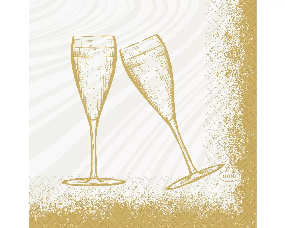 Duni Weihnachtsservietten Sparkly Cheers, 24 x 24 cm, 50 Stück