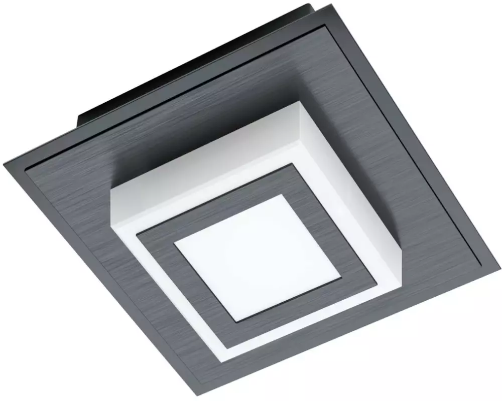 EGLO Leuchten Deckenleuchte MASIANO 1x 3.3 W 3000 K, Schwarz Schwarz