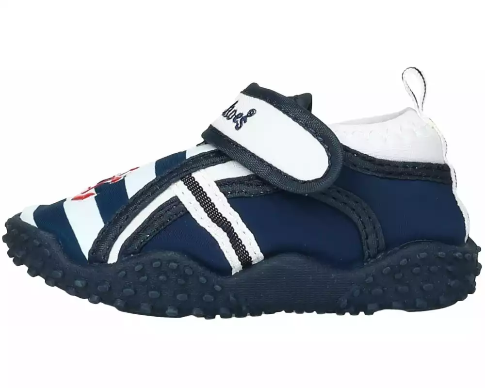 Playshoes Badeschuhe maritim Marine/Weiss Gr. 26-27