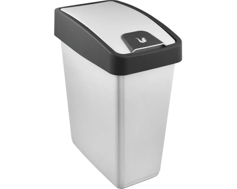 keeeper Abfalleimer Magne 25 l, Flip-Deckel, light silver