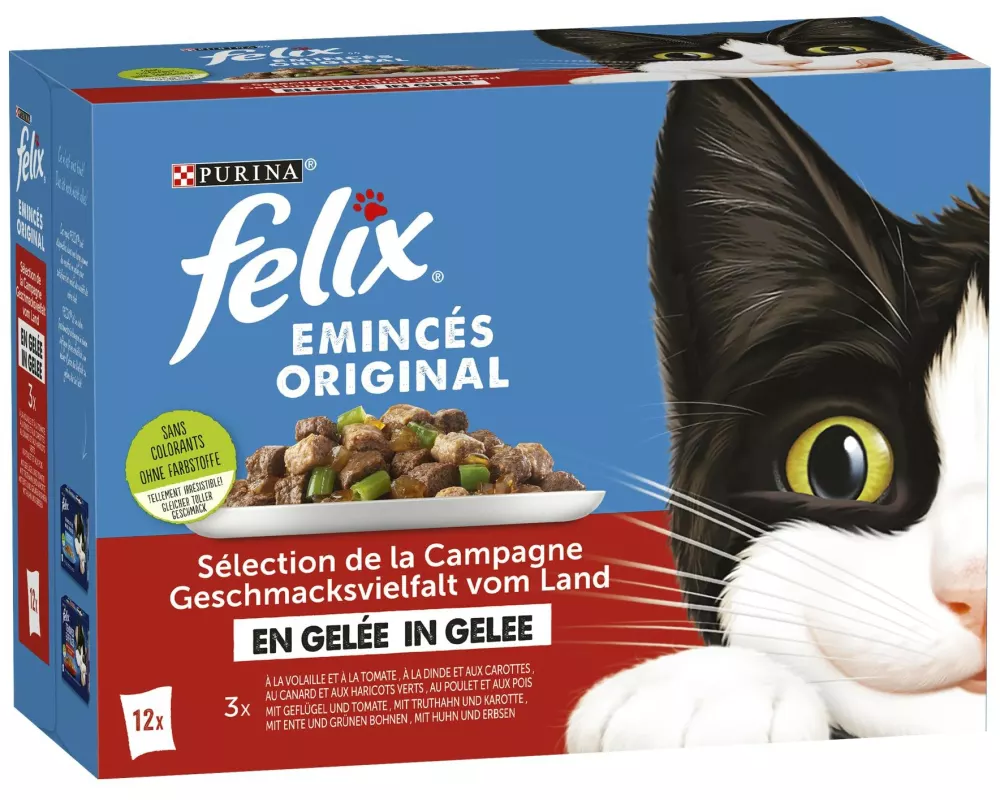 Felix Nassfutter Geflügel & Gemüse in Gelée, 12 x 85 g