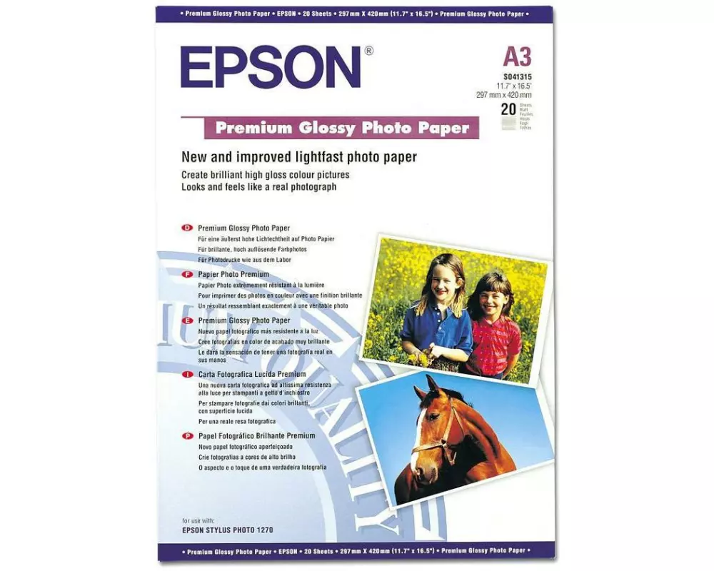 Epson Fotopapier A3 255 g/m² 20 Stück
