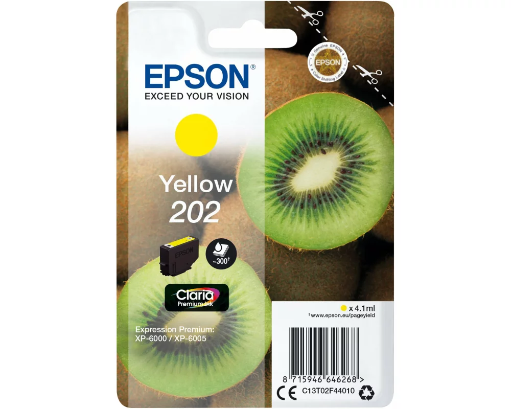 Epson Singlepack Yellow 202 Kiwi Claria Premium Ink