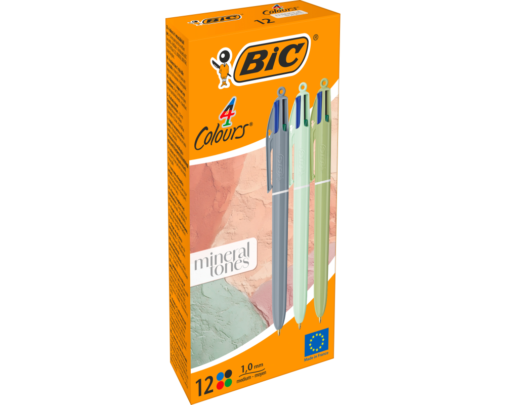 BIC Kugelschreiber 4 Colors 0.32mm 303301 Mineral Tones, assortiert