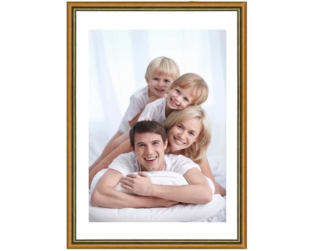 DEBEX Wechselrahmen 24x30cm 600403-240X3 Holz gold