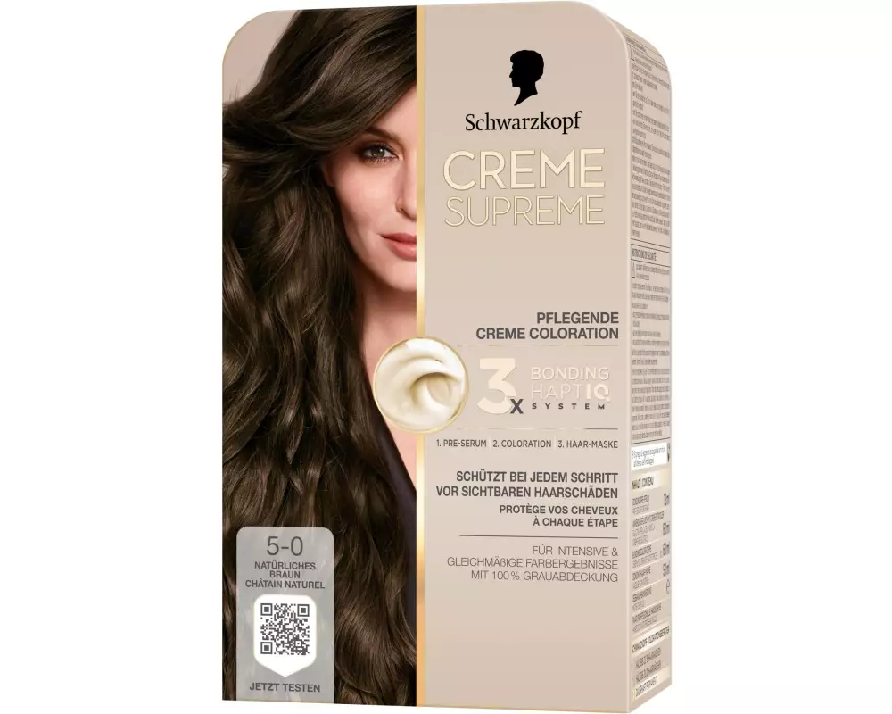 Schwarzkopf Creme Supreme Haarcoloration Creme Supreme 5-0 Natürliches Braun