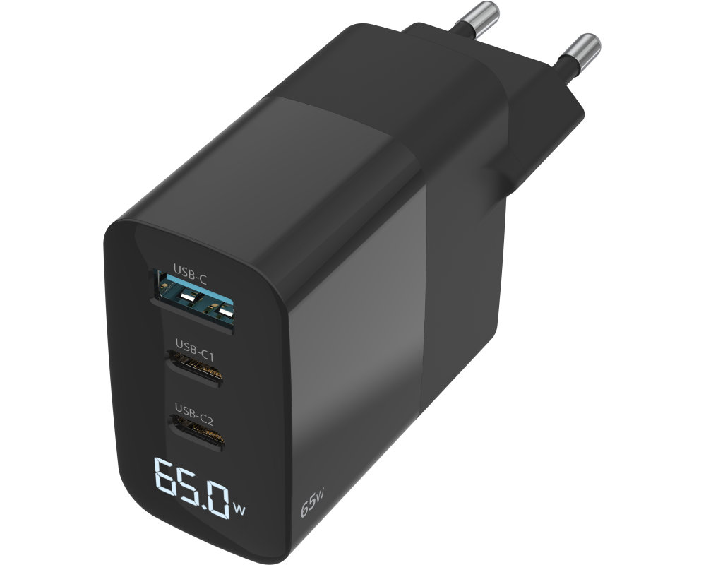 SITECOM 65W PD Wall Charger CH-1002 with LED display