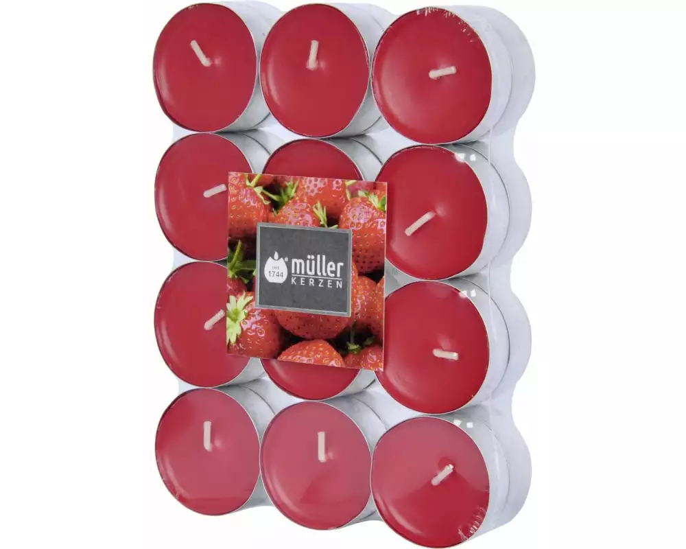 müller Kerzen Duftkerze Strawberry Love 24 Stück