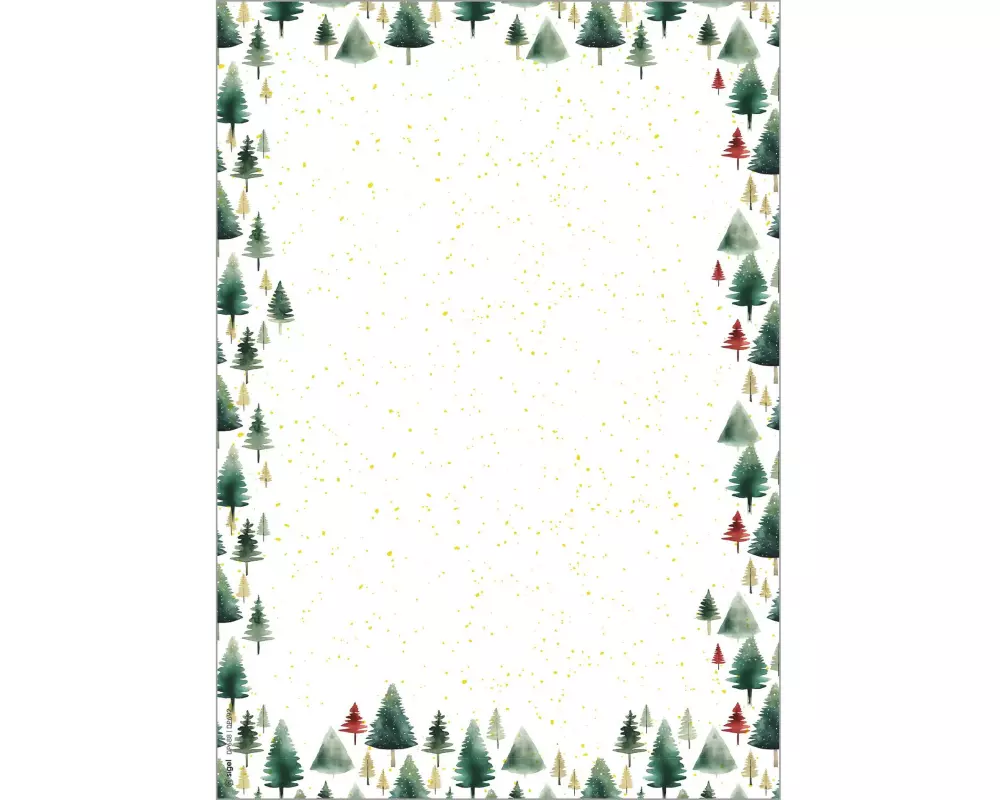 Sigel Weihnachts-Motiv-Papier, Little Pines