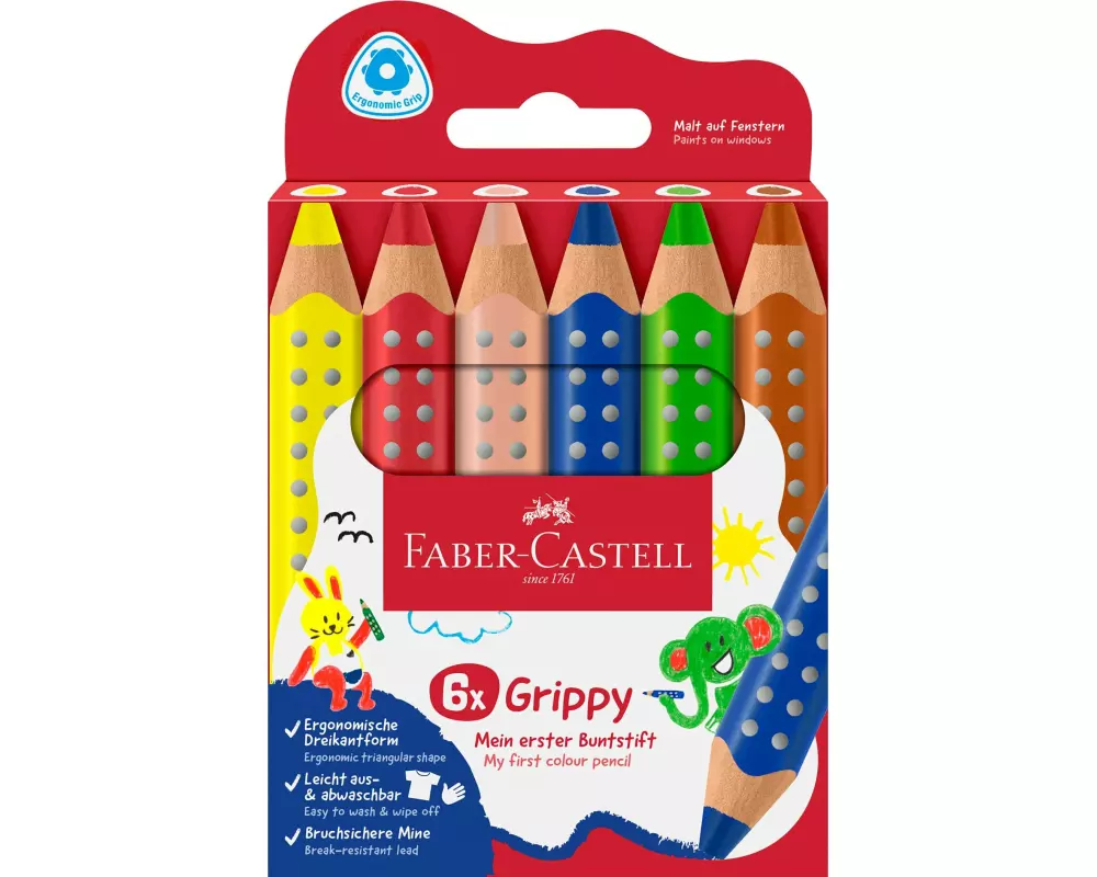 Faber-Castell Farbstifte Grippy 6er Set