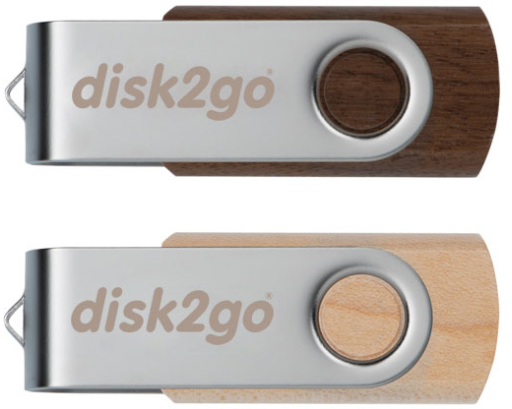 DISK2GO USB-Stick wood 16GB 30006667 USB 2.0 double pack