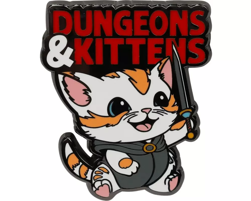 Glass Staff Anstecker Dungeons und Kittens Mehrfarbig