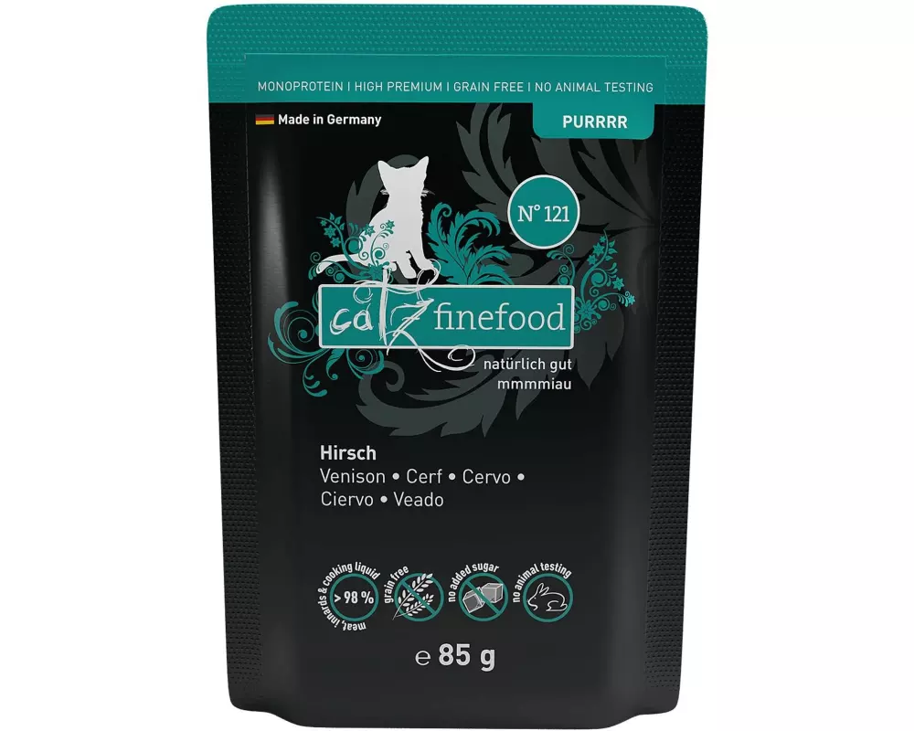 catz finefood Nassfutter Purrrr No.121 Hirsch, 85 g