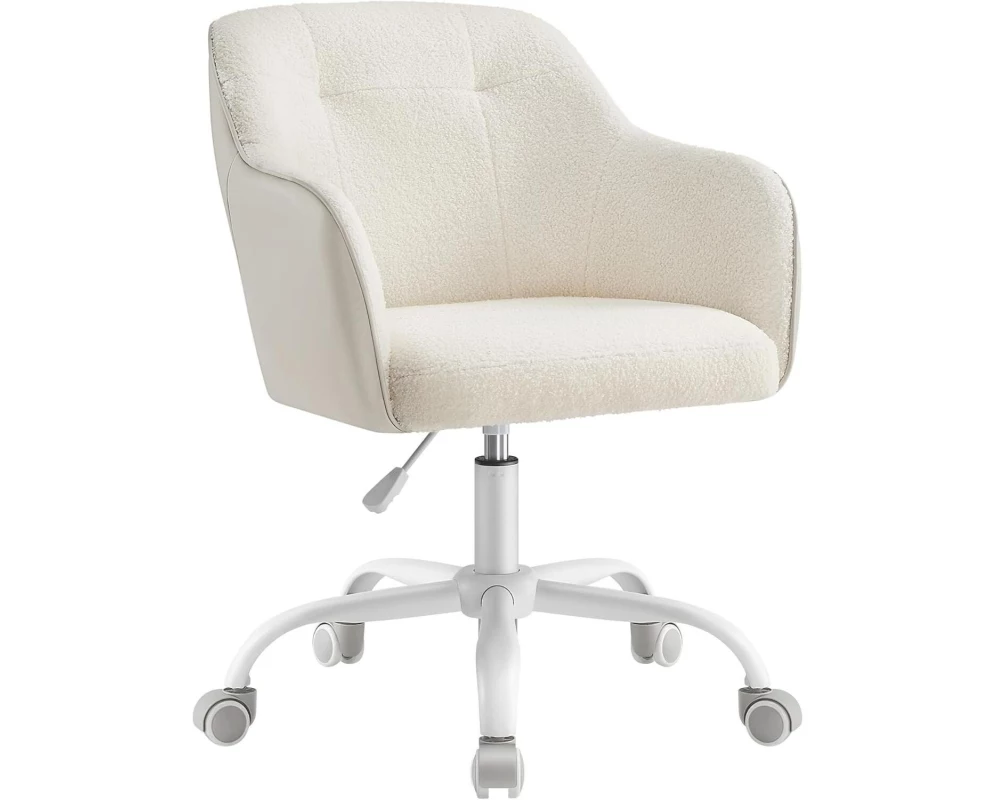 Songmics Bürostuhl mit Fusskreuz, Capuccino