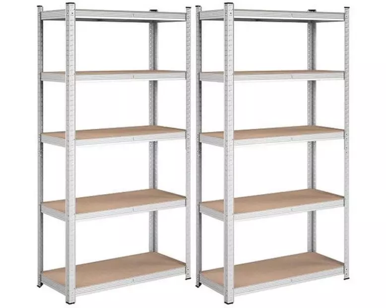 Songmics Regal 2 Stück, Silber