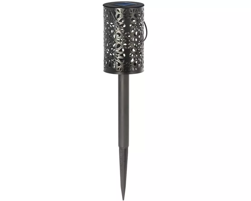 Dameco Gartenlicht LED Solar mit Erdspiess, 39 cm, Schwarz