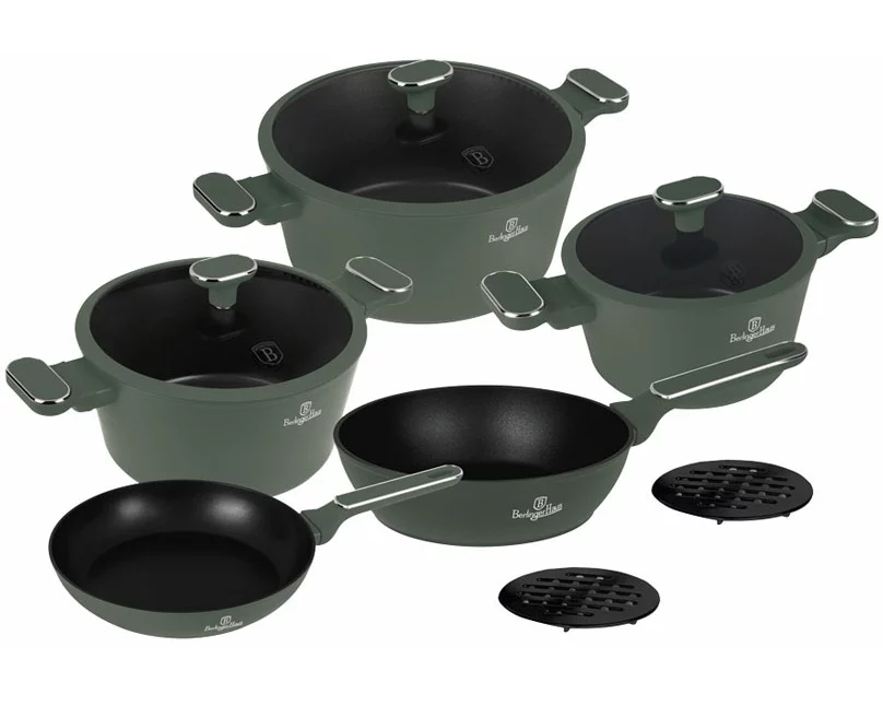 Berlinger Haus 10-teiliges Kochgeschirr-Set Matte Green Collection