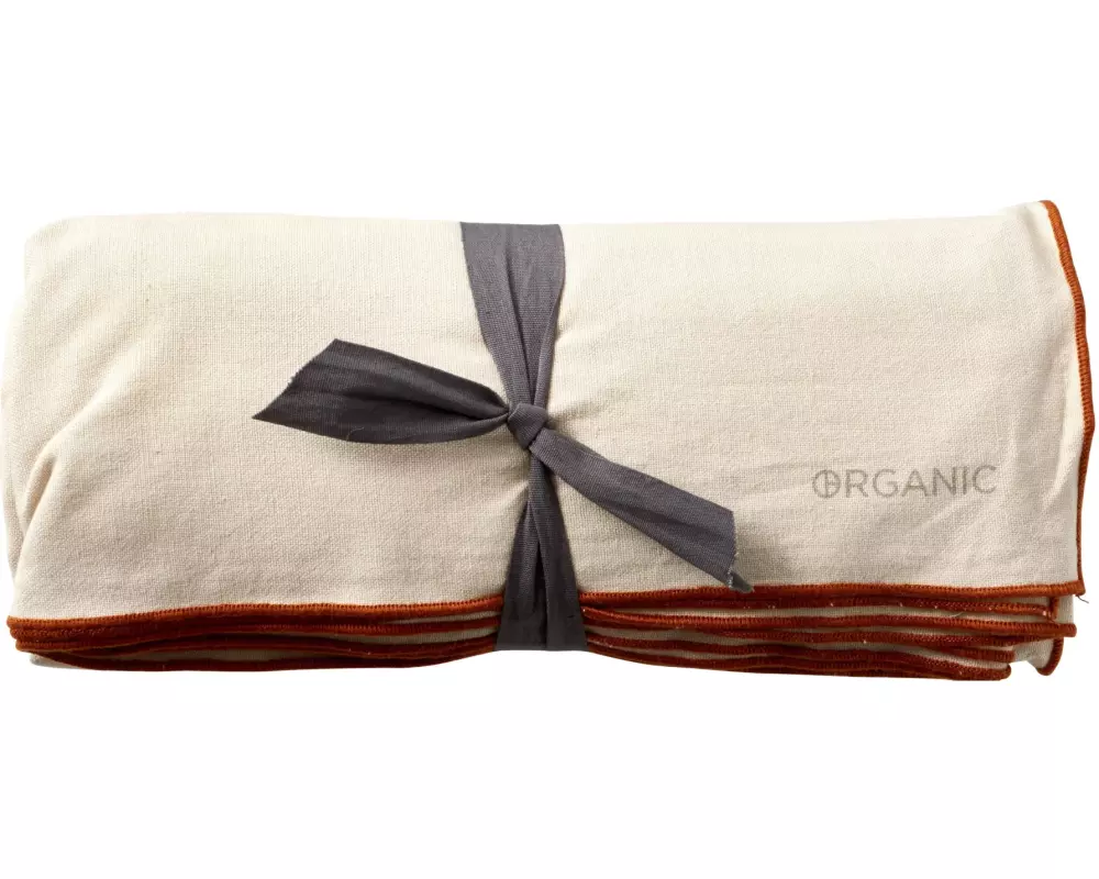 Södahl Tischdecke Organic 140 cm x 2.5 m, Beige/Orange