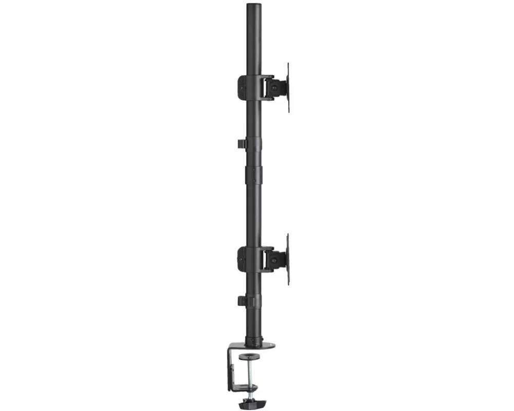 EATON TRIPPLITE Dual Vertical Flat-Screen Desk Stand/Clamp Mount, 15inch to 27inch Flat-Screen Displays