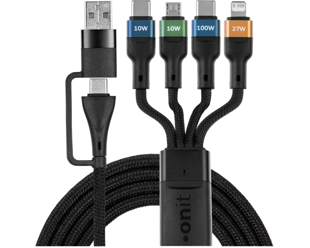 onit USB 2.0-Kabel USB-C - Lightning/Micro-USB B/2x USB-C 1.2 m