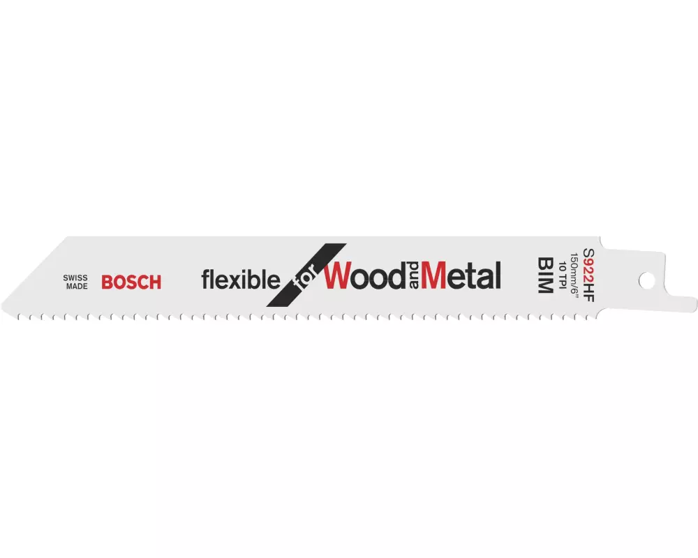 Bosch Professional Säbelsägeblatt S 922 HF Flexible Wood and Metal, 5 Stück