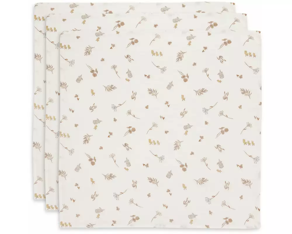 Jollein Mulltuch Nuscheli 3er Set Riverside 70 cm x 70 cm