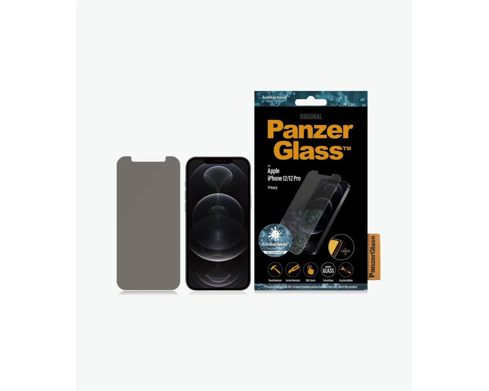 Panzerglass Displayschutz Standard Fit AB Privacy iPhone 12 / 12 Pro