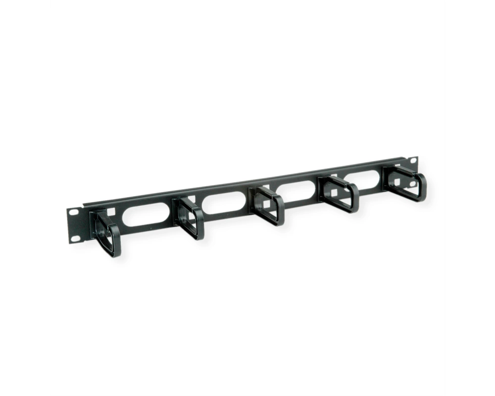 CONTEG 19"-Kabelführung 1 HE mit 5 Kabelösen 40 x 80 mm