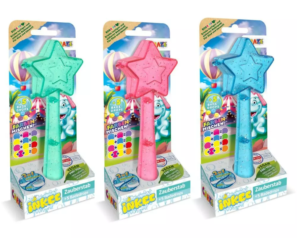 Craze Badespass Inkee Zauberstab Stern bunt assortiert