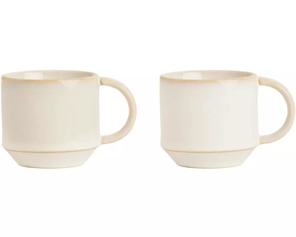 OYOY Espressotasse Yuka 0.2l, 2 Stück, Alt Weiss