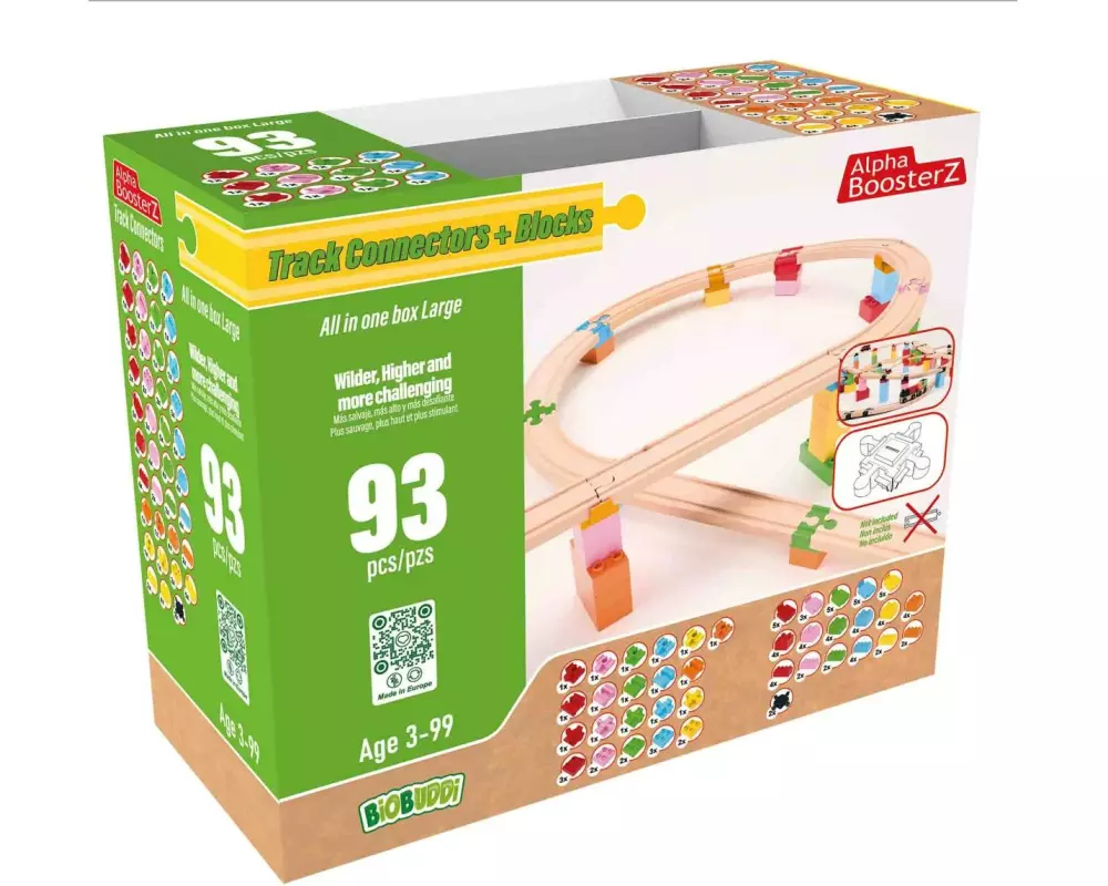 AlphaBoosterz TrackConnectors + Blocks – all in one Block Box L