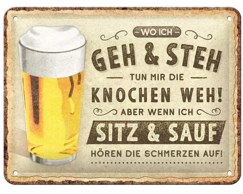 Nostalgic Art Schild Wo ich geh & steh 15 x 20 cm, Metall