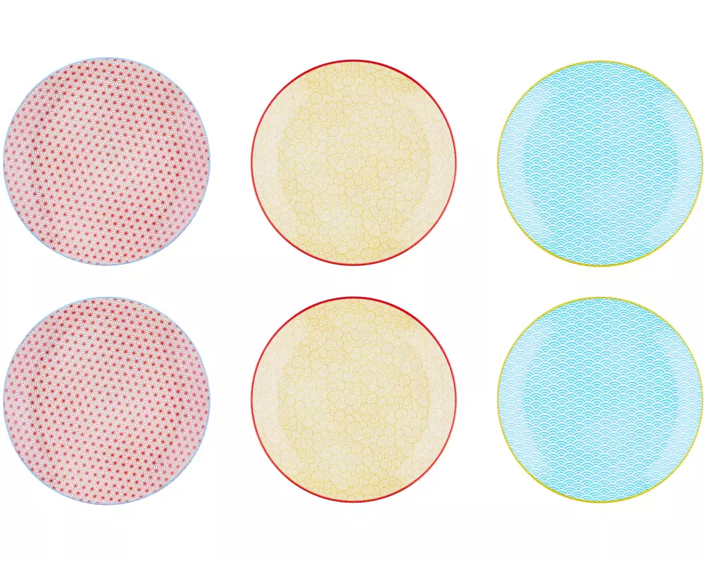 Björn Speiseteller Pattern Ø 26 cm, 6 Stück, Mehrfarbig