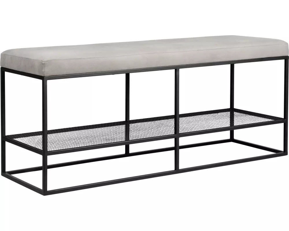 EGLO Sitzbank Bitung 120 x 40 x 45 cm, Grau