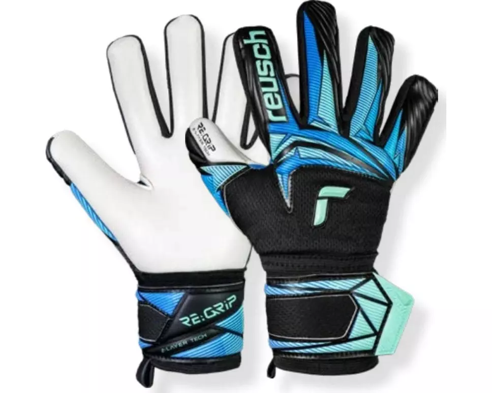 reusch Attrakt RE:GRIP NC Junior Grösse: 5, Schwarz/Ocean light