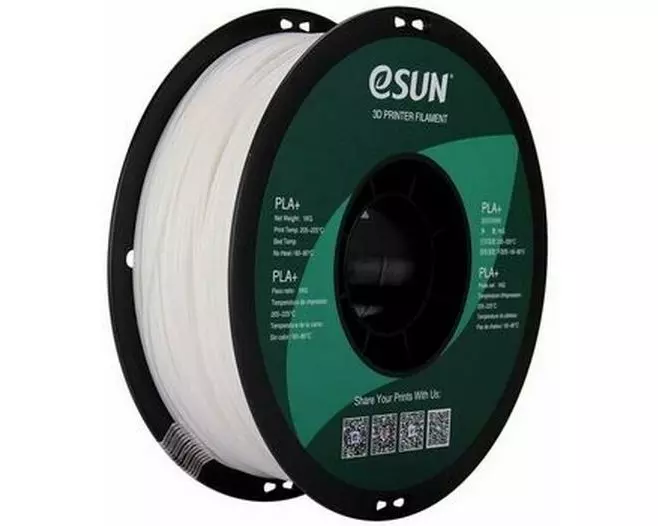 eSun Filament PLA+285, Kaltweiss 3 mm 1 kg