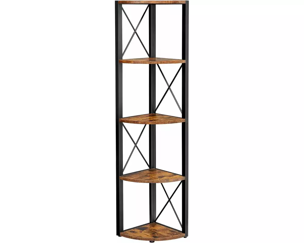 VASAGLE Regal mit 5 Ebenen Schwarz/Braun