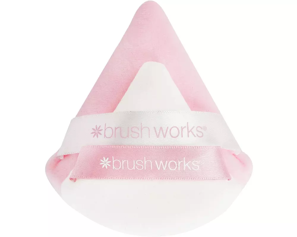 Brushworks Pillow Puff Triangular, Pink & Beige, 2 Stk.