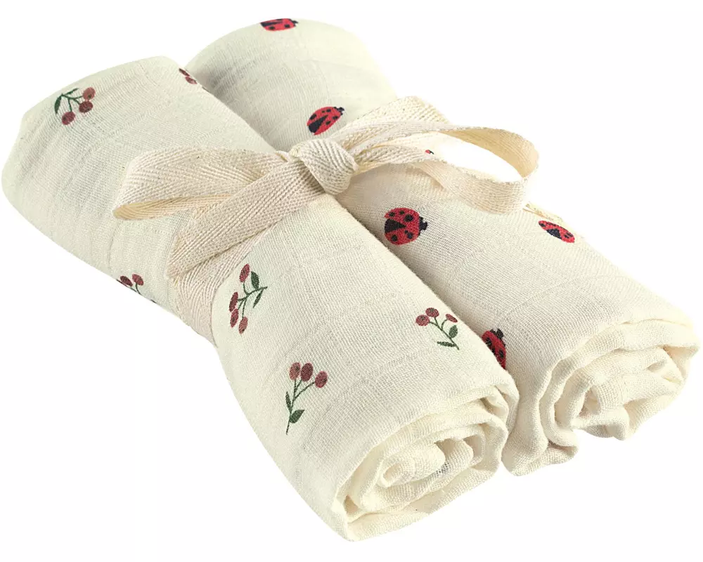 Odenwälder Mulltuch Beetle 2er Set Nature 80 x 80 cm