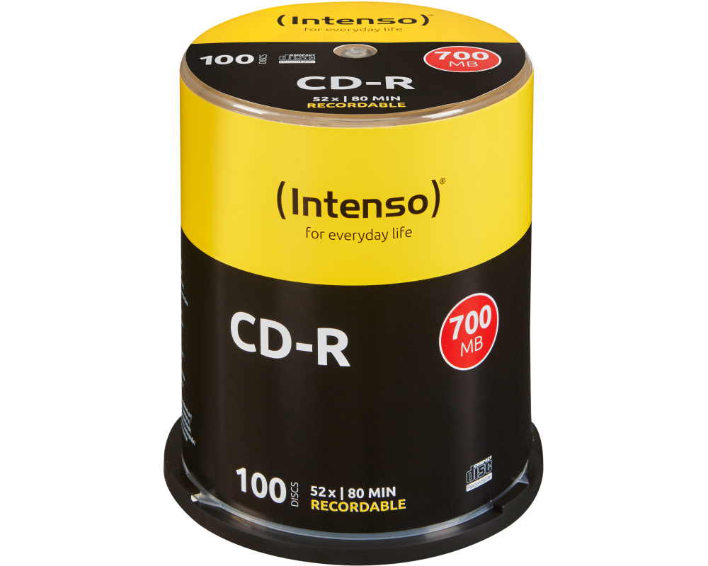 INTENSO CD-R Cake Box 80MIN/700MB 1001126 52X 100 PCS