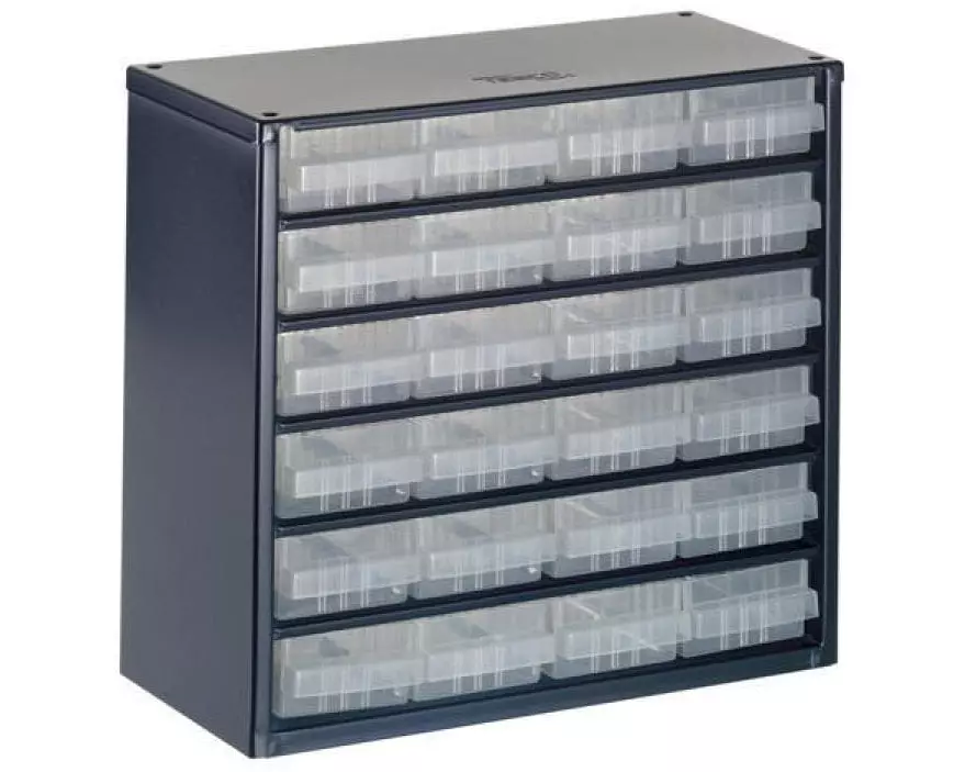 Raaco Stahlmagazin 624-01 24 Schubladen