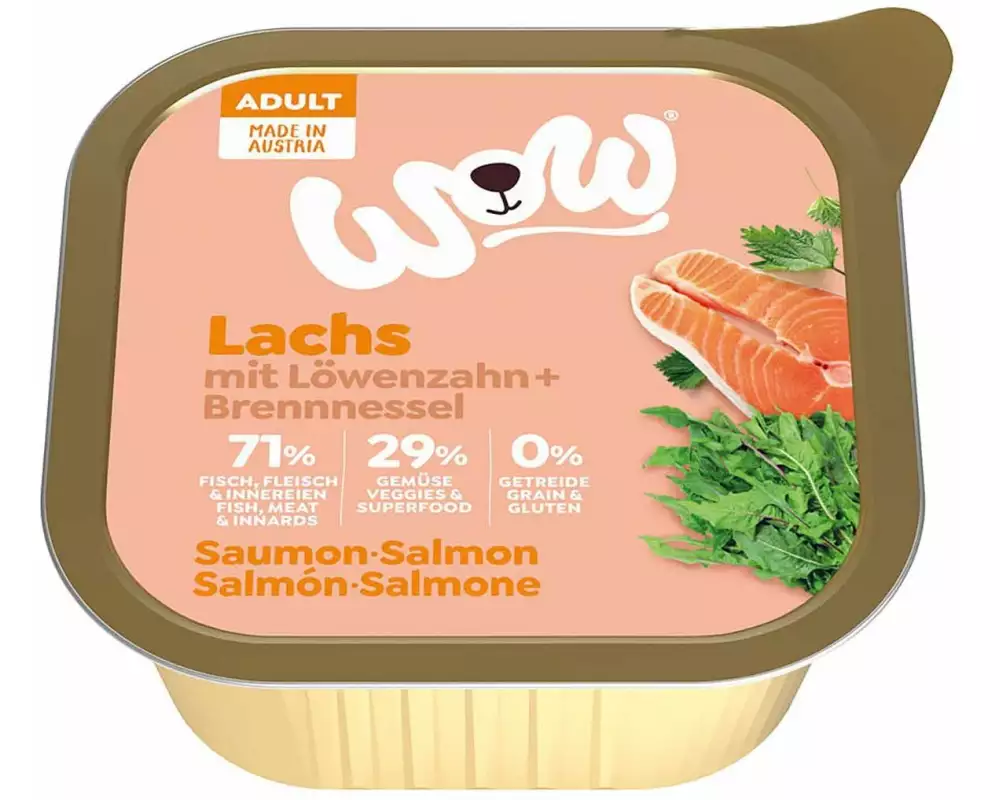 WOW Nassfutter Adult Lachs Schale 150g