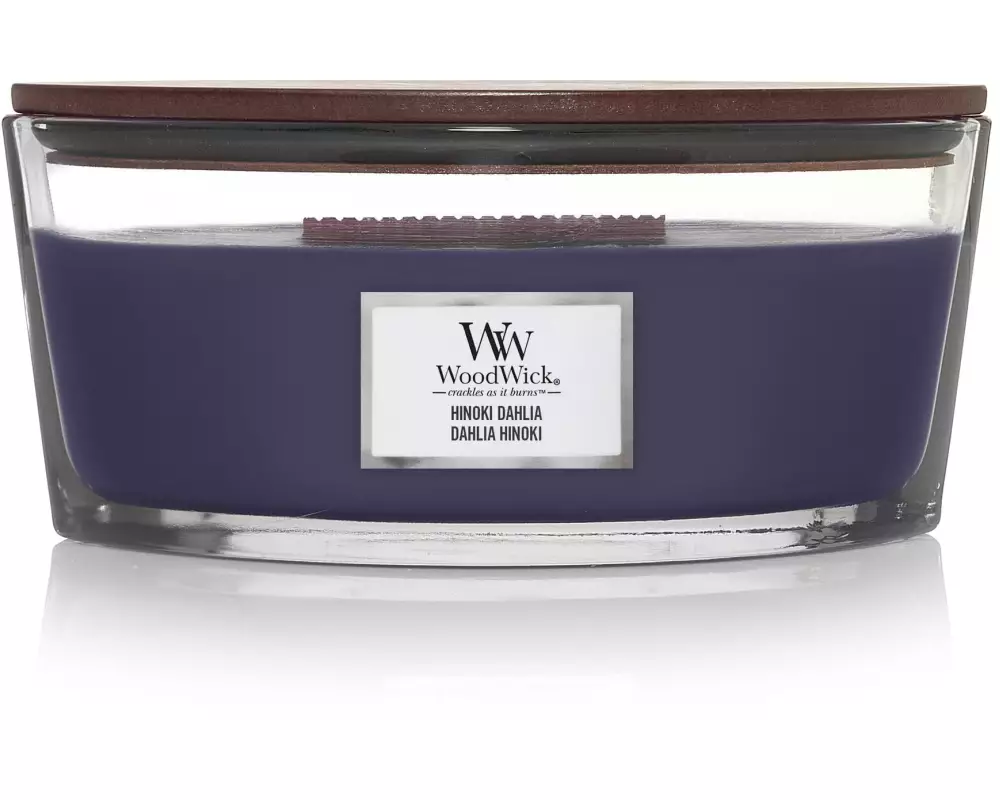 Woodwick Duftkerze Hinoki Dahlia Ellipse