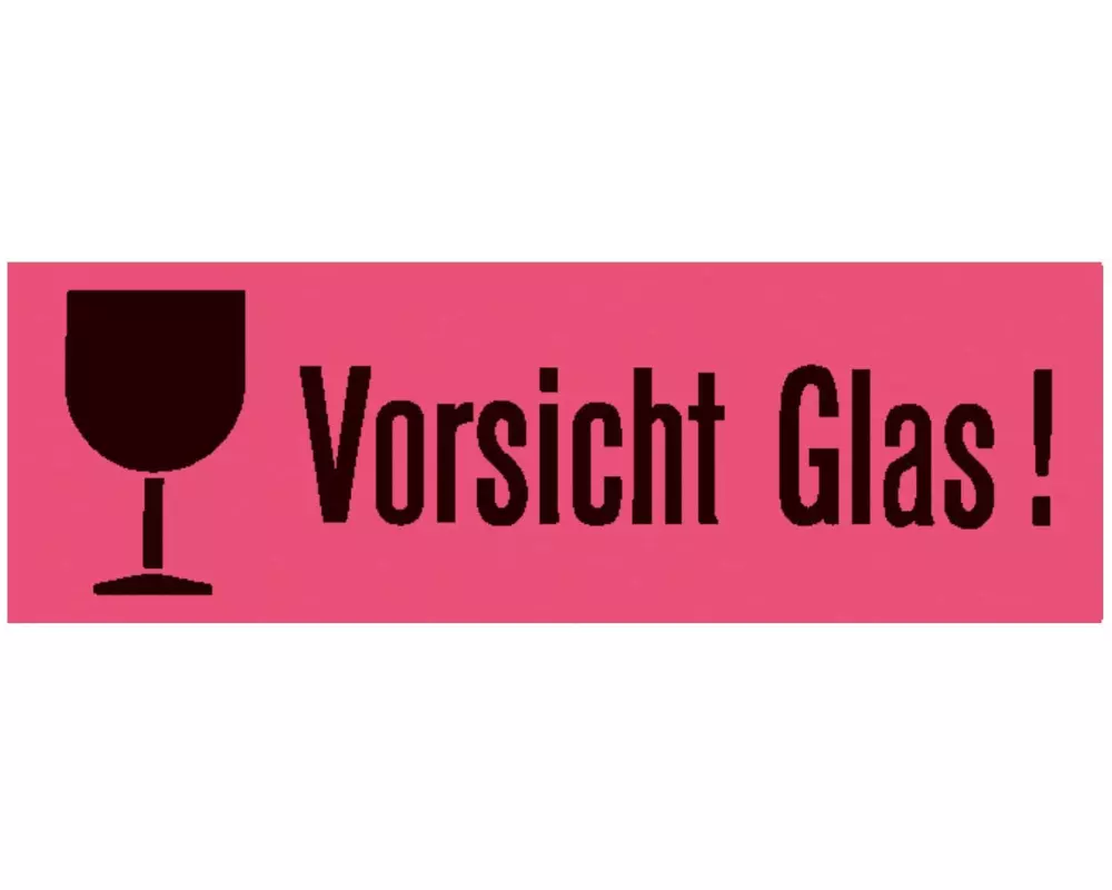 HERMA Text-Etiketten 39 x 118 mm Vorsicht Glas, 1000 Stück