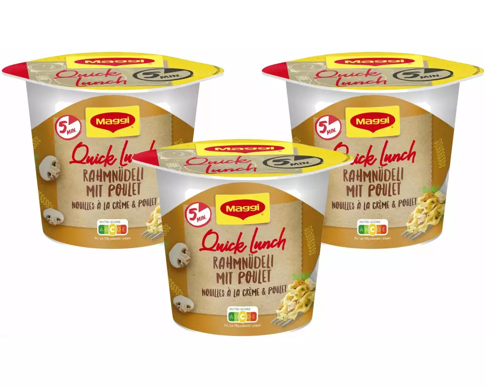 Maggi Quick Lunch Rahmnüdeli mit Poulet 3 x 65 g