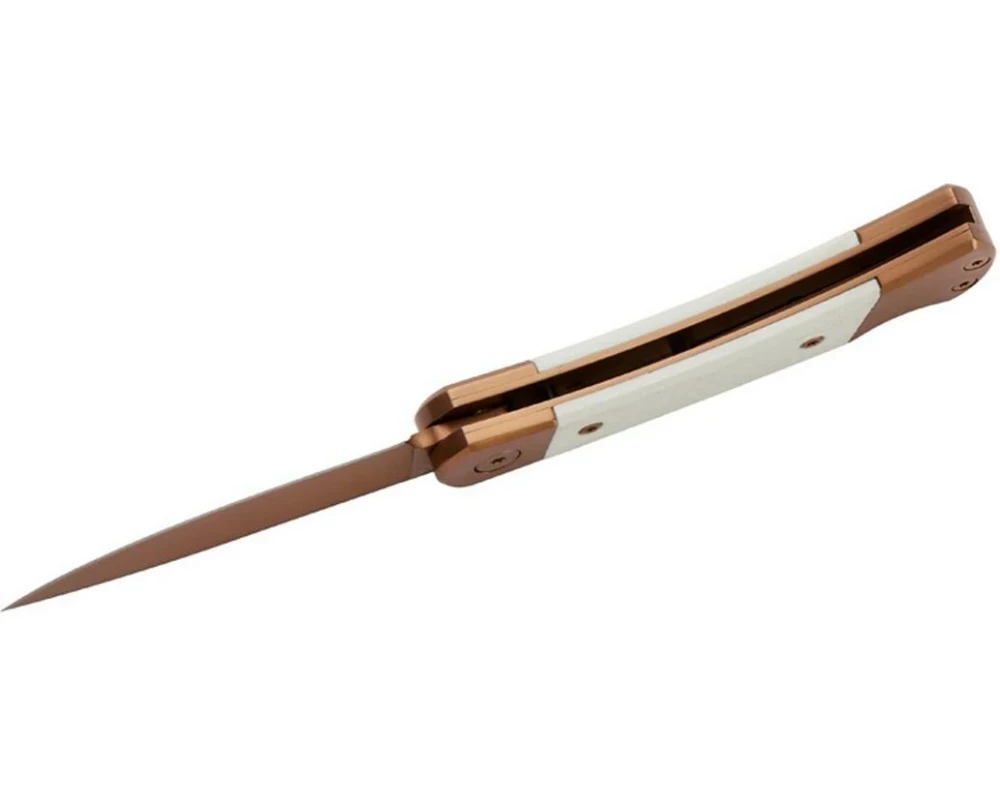Herbertz Taschenmesser Titanbeschichtung Rosengold D2, Small, White