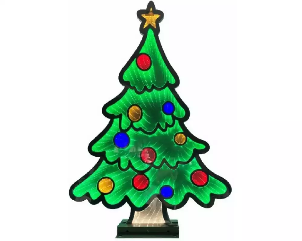 Dameco LED Figur Baum Infinity Effekt, 5 cm x 44.5 cm x 64.5 cm