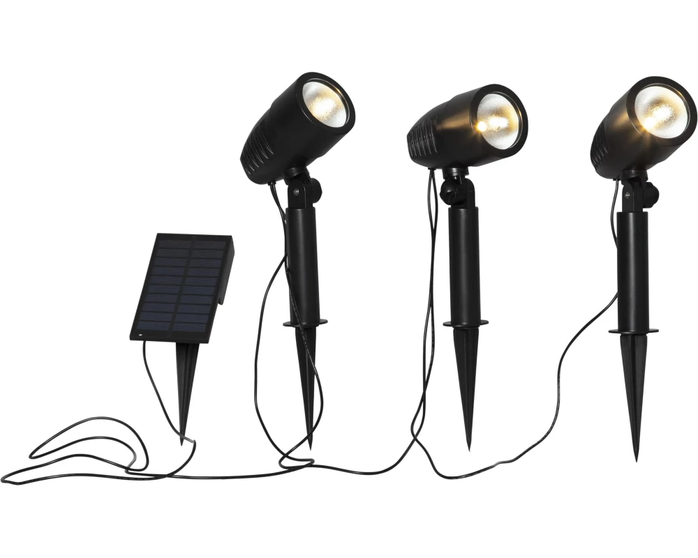 Star Trading Gartenlicht Solar-Spotlight Powerspot, Schwarz